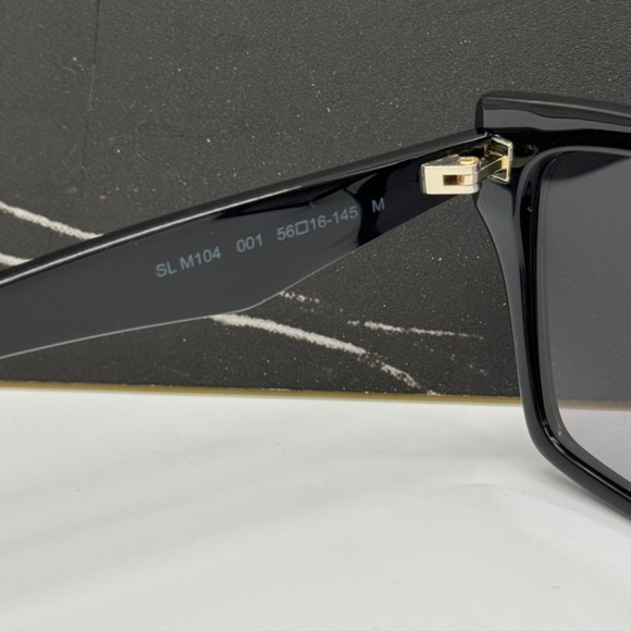NEW SL M104 001 SAINT LAURENT BLACK SLM104 001 WOMEN SUNGLASSES SAINT LAURENT - Picture 11 of 13